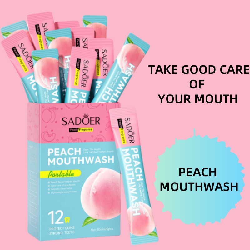 Home Improvement Ending - 10ml*20 Pieces of Sadoer Peach Mouthwash