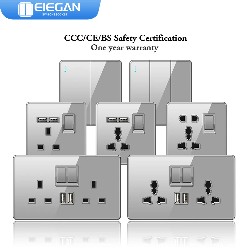 ELEGAN UK Socket Grey 16A/20A/ - đánh giá và giá Home Improvement Uk