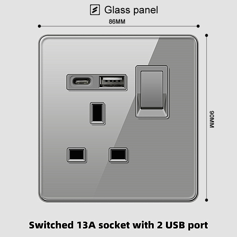 ELEGAN UK Socket Grey 16A/20A/ - đánh giá và giá Home Improvement Uk