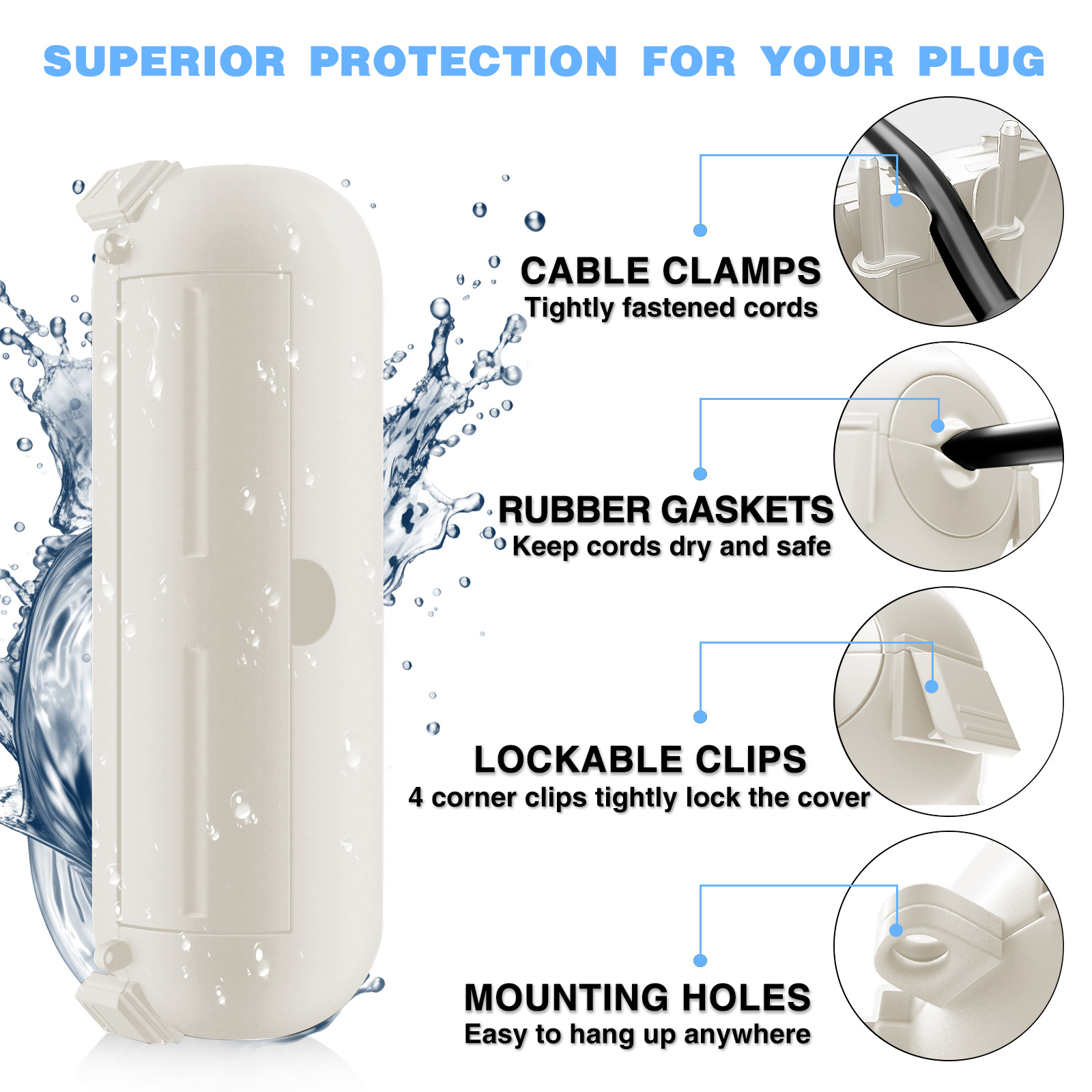 2 Pack Waterproof Outdoor Conn - đánh giá và giá Electrical Outlet Cover